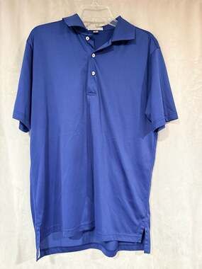 Peter Millar Summer Comfort Performance Polo Shirt Size M Blue
